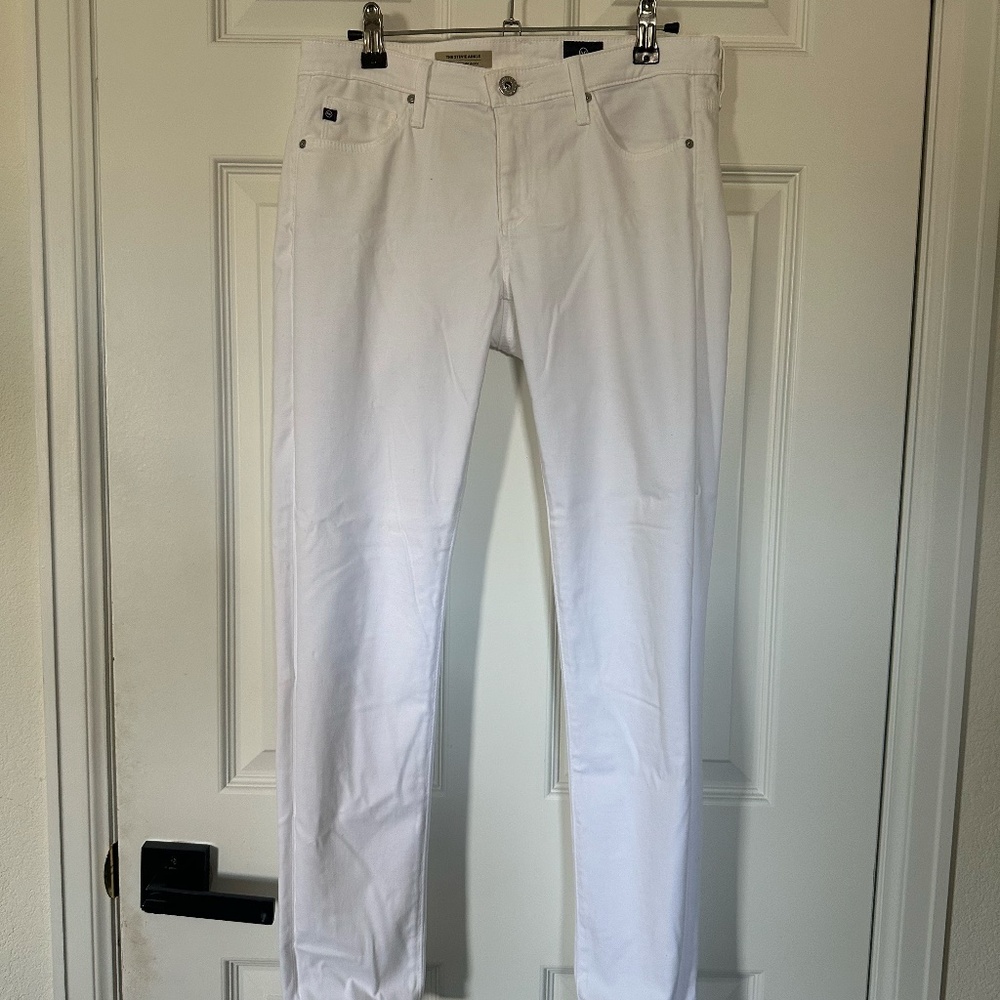AG The Stevie Ankle Jeans White